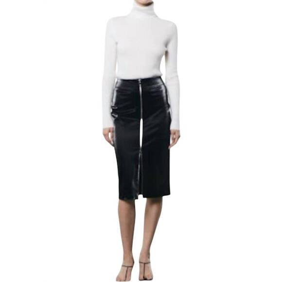 NEW ENZA COSTA cashmere ribbed turtleneck sweater in chalk